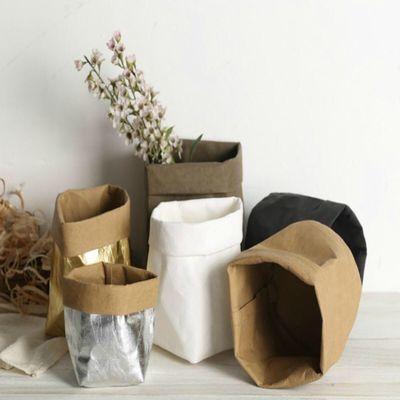 Reusable Kraft Paper Flower Pot Bags