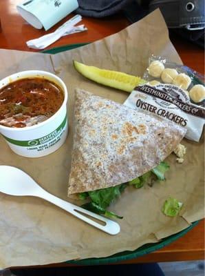 Pick 2! Turkey Ranch Wrap // Italian Style Rice and Vegetable Soup. Delishhh