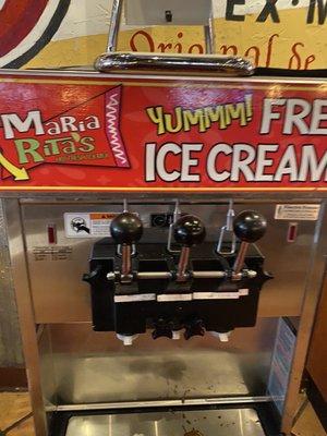 Complimentary ice cream machine if you're feeling adventurous