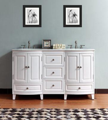 60-inch Vanity Carrara Marble Top