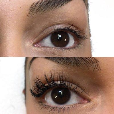 Before and After Classic Lash Extensions