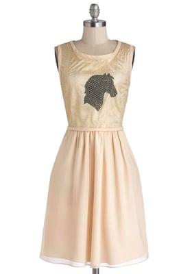 Sparkle Horse dress by Knitted Dove.  This dress has it all, including pockets!