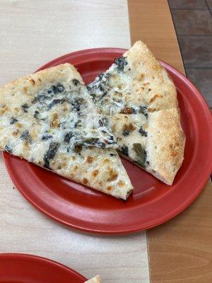 Spinach Alfredo Pizza