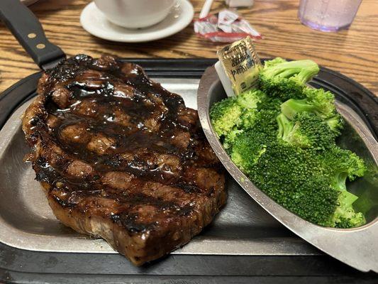 Bourbon Ribeye steak.