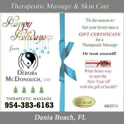 Female small business owner and operator in Dania Beach, FL. Excellent therapeutic massage therapist.