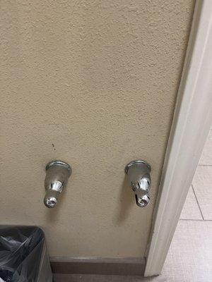 Missing toilet paper holder