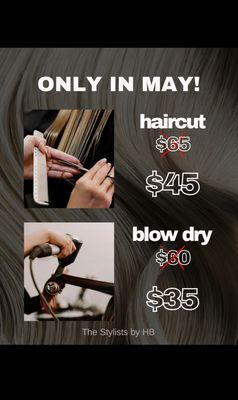 ONLY IN MAY!  MAKE SURE YOU BOOKED YOUR APPOINTMENT !!!