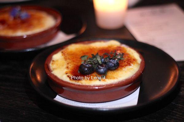 Goxua ($14) - pastry cream, citrus cake, blueberry, mint