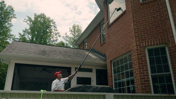 Window Cleaning in Charlottesville, Virginia by Just Call Mikey.