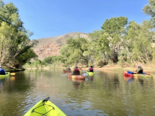 Kayaks on the Verde River