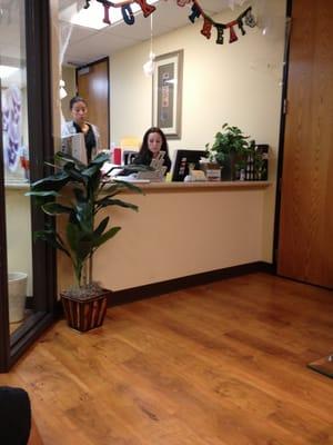 Reception area, friendly ladies