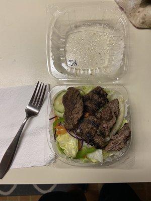 Sandwich container of salad for $12.55