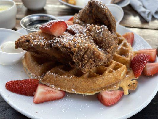 Chicken and Waffles Breakfast