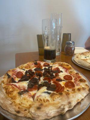 Pepperoni Pizza and the Nitro Stout.