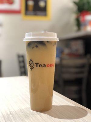 Peach milk tea