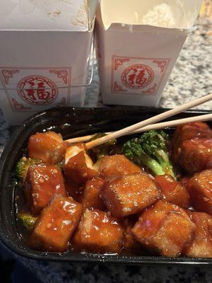 New and improved tofu  so soft so delicious get some! General Tso tofu