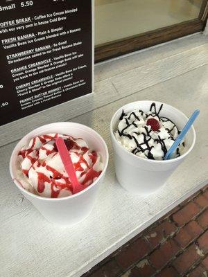 Strawberry Fields Forever (left)  Big Bopper Brownie Supreme  (right)