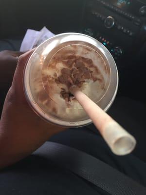 Mocha shake tastes like chocolate.