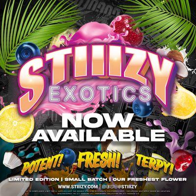 STIIIZY EXOTICS NOW AVAILABLE - MYLAR FLOWER & JOINT PACKS