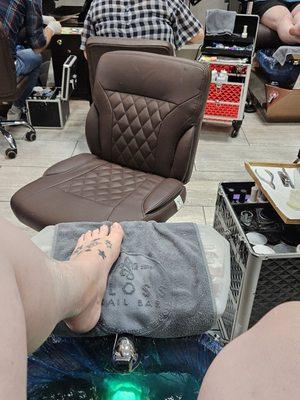 Missing tech. This happened several times mid pedicure.