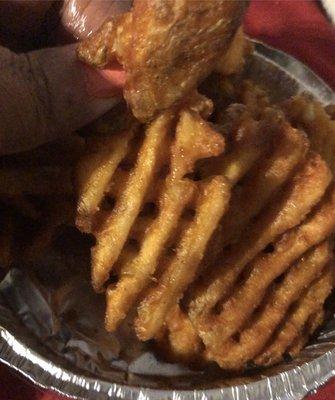 Cold overcooked waffle fries