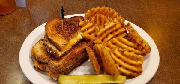 Triple grilled cheese