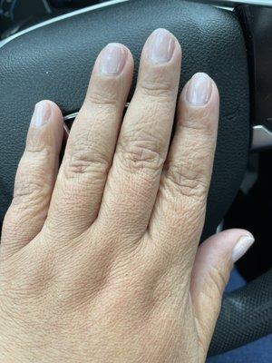 Simple manicure with a light color