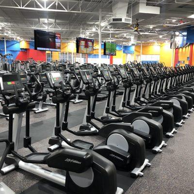 Spacious workout area.