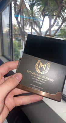 McDuffie Mobile Notary business card #NotaryPublic