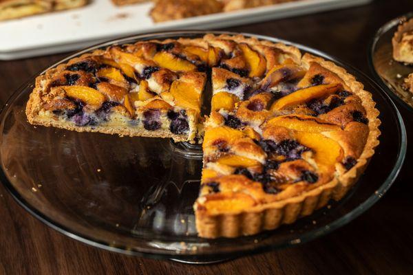 Our signature Blueberry Peach Tart