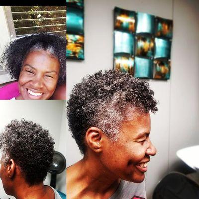 A fresh start with her natural curls.