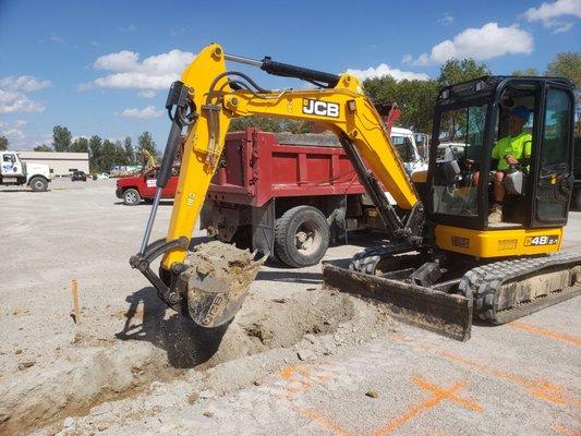 Digging water main