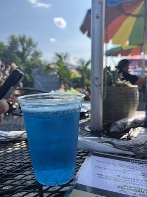 Blue razz seltzer