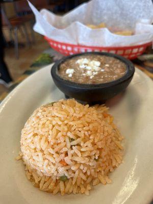 Rices and Beans with chips