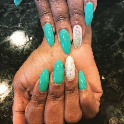 Acrylic gel full set !!! Done by Kathy