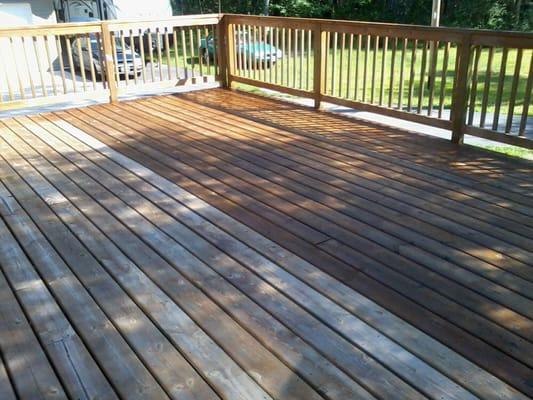 Pressure wash and reseal decks