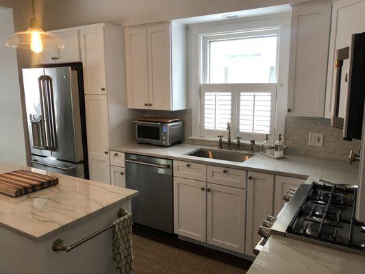 Refinished cabinetry.