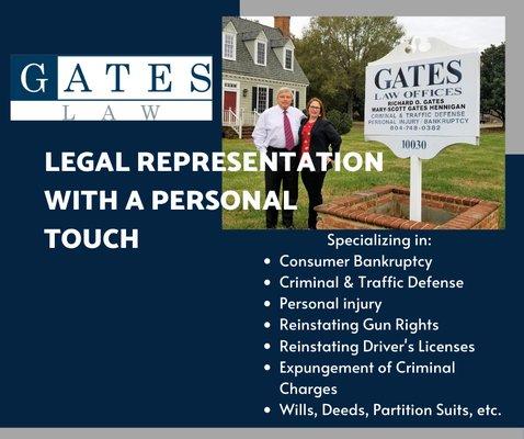 With over 60 years of legal expertise, our attorneys provide quality legal representation with a personal touch.