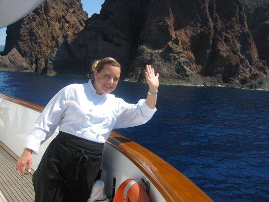 Yacht chef Stacey Hughes Corsica