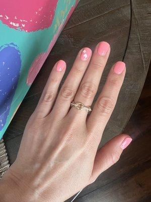 Pretty in pink gel manicure