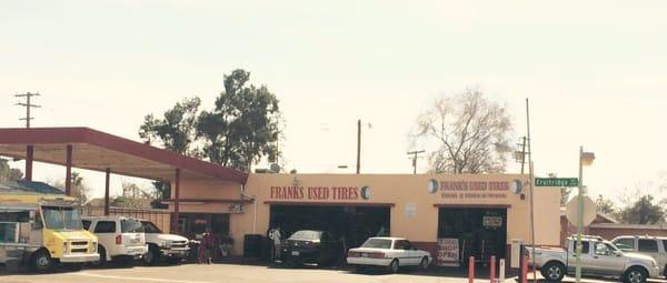 Front of Franks Used Tires taken from across the street