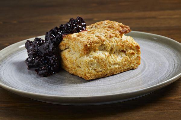 Buttermilk biscuit with preserves