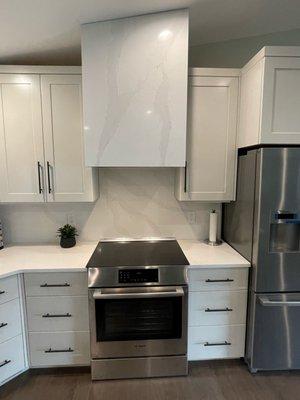 A Hood we wrapped with Calacutta Gold Silestone