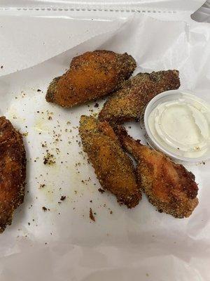 Very salty Lemon Pepper Wings