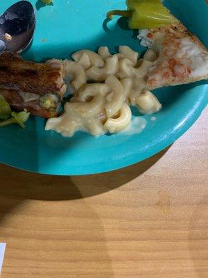 Mac and cheese. Kids might like it. We did not care for it. The buffet is ok. It is lunch time so it is fresh.