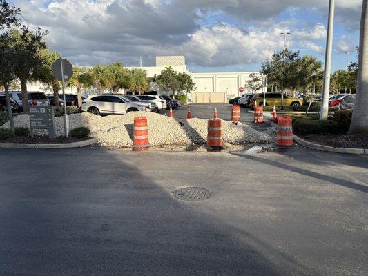 Parking lot keeps going through construction