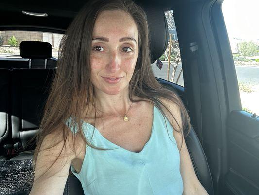 Glowing post facial/no makeup. Thank you, Jennifer.