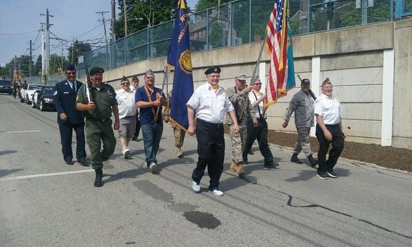 Our military, proudly bearing the U.S.A. flag.