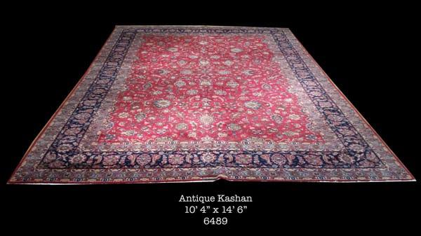 Antique Kashan Rug 10' x 14'