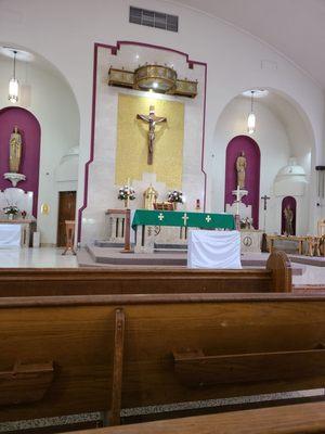 Inside the church